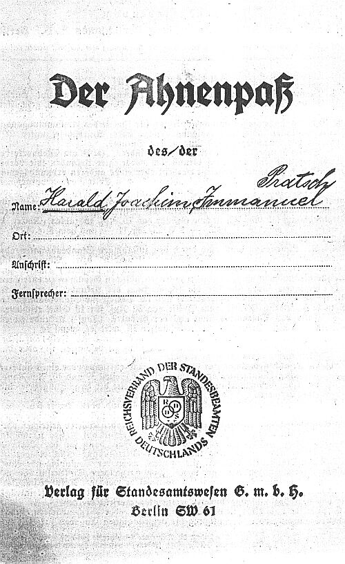 Ahnenpass von Harald Pratsch